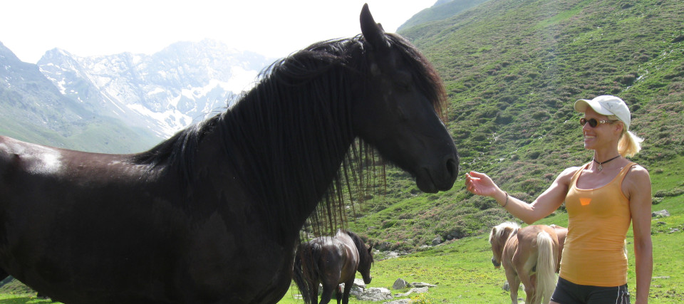 Birgit mit Pferd